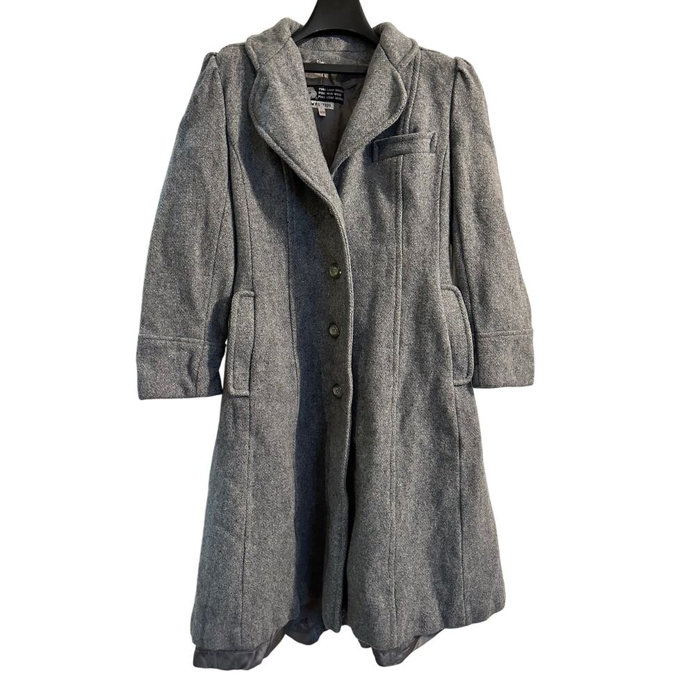 Vintage Elco 100% Pure New Wool coat. Women's Size 9/10 Gray